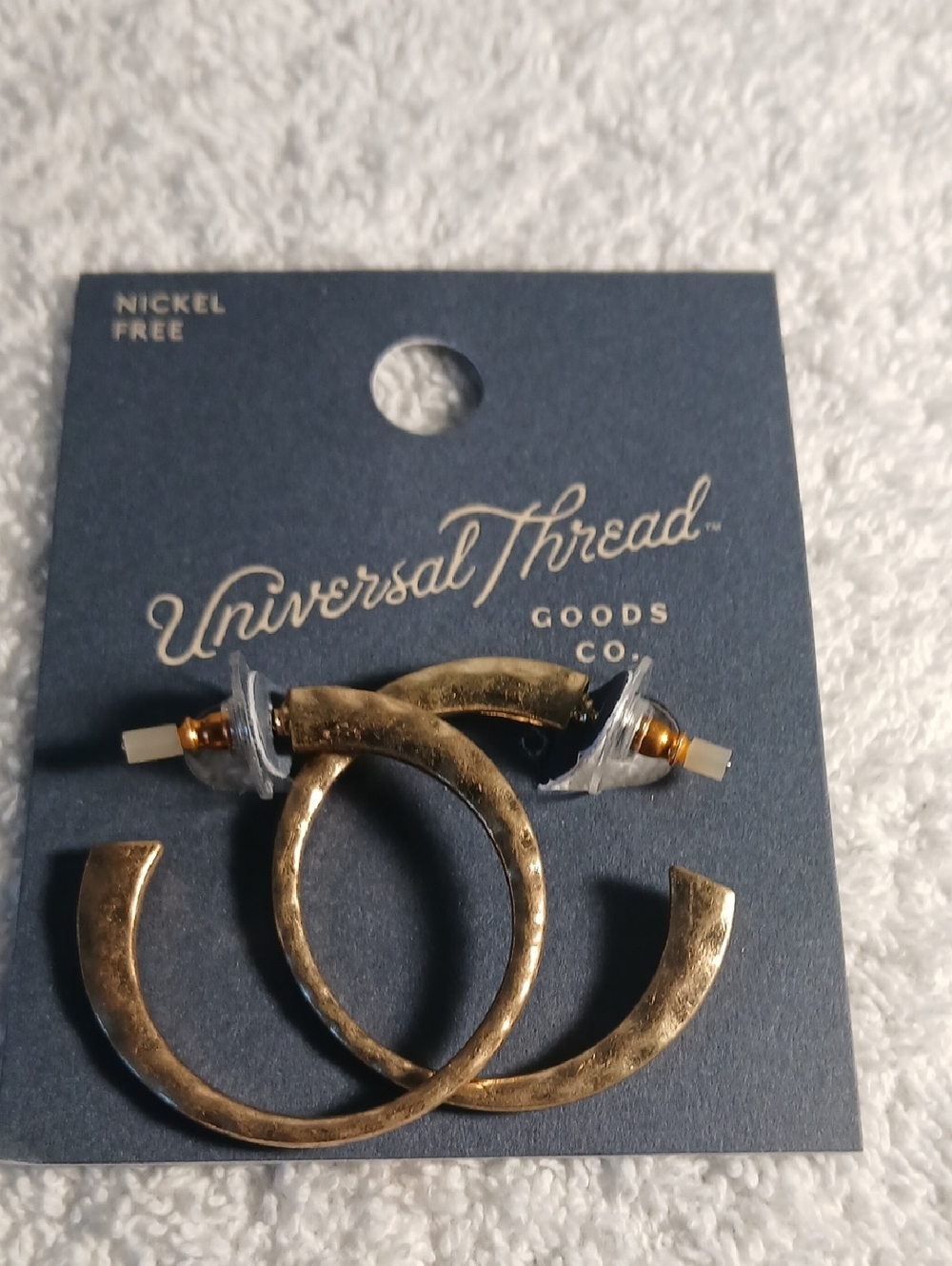 Universal Thread Gold Hammered Hoop Earrings